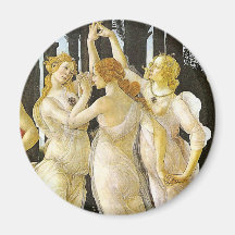 The Three Graces by Sandro Botticelli Refrigerator Magnets