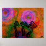 The Three Mushrooms Posters