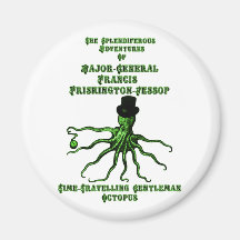 The Time-Travelling Gentleman Octopus Fridge Magnets