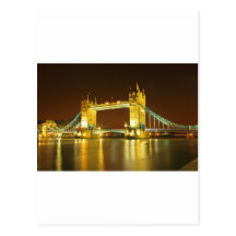 The Tower Bridge By Night Post Cards