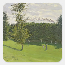 The Train in the Country, c.1870-71 Square Sticker
