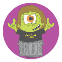 THE TRASH CLOPS ROUND STICKERS