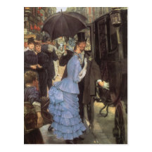The Traveller (aka Bridesmaid) by James Tissot Postcards