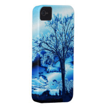 The Tree in Blue Ice iPhone 4 case