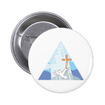 The Trinity - God the Father Son and Holy Spirit Pinback Buttons