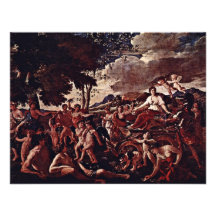 The Triumph Of Flora,  By Poussin Nicolas Announcement