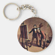 The Triumph Of The Painter By Mount William Sidney Keychain