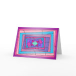 The turquoise square greeting card