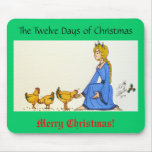 The Twelve Days of Christmas (Blue Dress) mousepads
