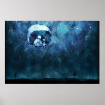 The Two on The Moon Print
