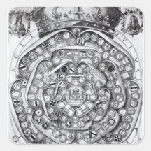 The Union of the Roses of the Families Square Sticker