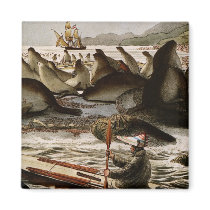 The US Dragon in an Expedition, George Catlin Fridge Magnet