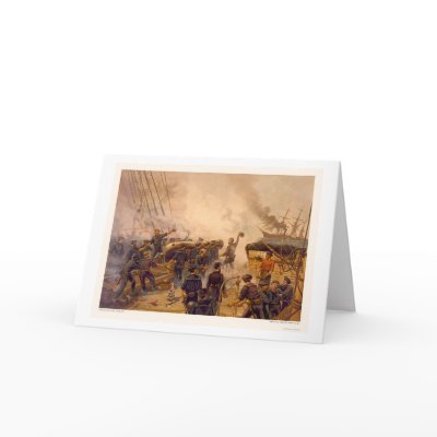 The USS Kearsarge Sinks the CSS Alabama in 1864 Card by lc_civilwar