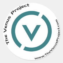 The V Round Stickers