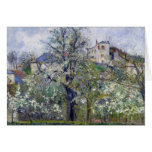The Vegetable Garden with Trees in Blossom Greeting Card