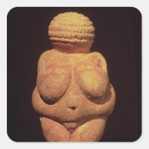 The Venus of Willendorf, Fertility Symbol Square Stickers