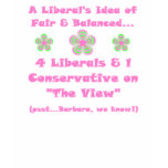 The View...A liberal's idea of fair & balanced t-shirts
