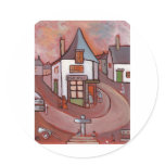 THE VILLAGE POST OFFICE ROUND STICKERS