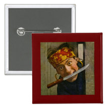 The Villian Vintage Stereoview Pinback Button