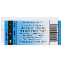The VIP Ticket Birthday Invitation (Baby Blue)