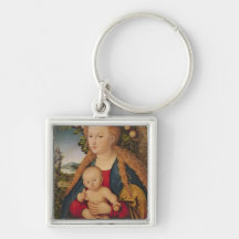 The Virgin and Child under an Apple Tree Keychain