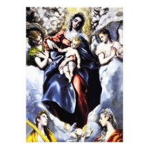 The Virgin and Child with St. Martina Invitations