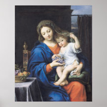 The Virgin of the Grapes, 1640-50 Poster