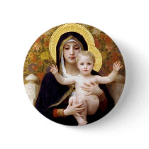 The Virgin of the Lillies Button