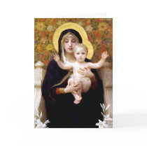 The Virgin of the Lillies Greeting Cards