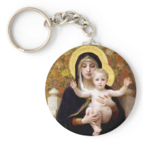 The Virgin of the Lillies Keychain