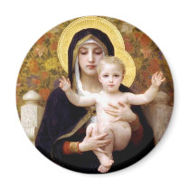 The Virgin of the Lillies Refrigerator Magnets