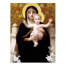 The Virgin of the Lillies Postcards