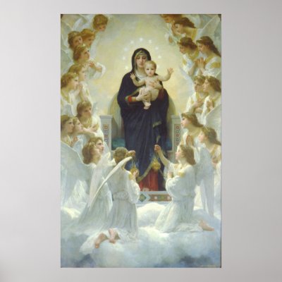 The Virgin With Angels, Regina Angelorum Print by Beverly3198