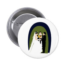 The Vows, Bride, Groom and Officiant Buttons