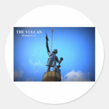 THE VULCAN STATUE ROUND STICKERS