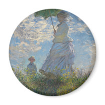The Walk, Woman with a Parasol (1875) Refrigerator Magnets