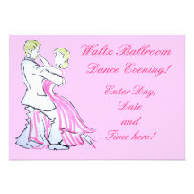 The Waltz Dancers Graphic design Personalized Invitations