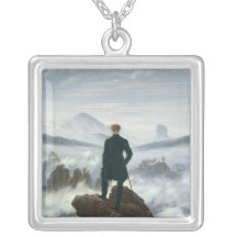 The Wanderer above the Sea of Fog, 1818 Personalized Necklace