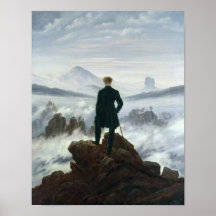 The Wanderer above the Sea of Fog, 1818 Posters