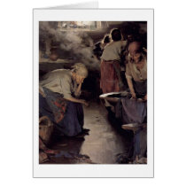 The Washer Women By Abram Arkhipov Efimovich Cards