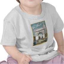 The Washington Arch. New York. Vintage Painting. T Shirt