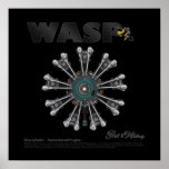 The "Wasp Jr." Radial Engine Art Poster posters