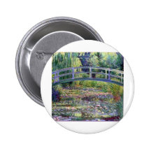 The Water Lily Pond by Claude Monet Pinback Button