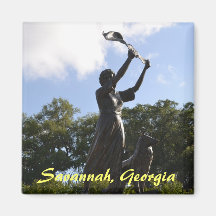 The Waving Girl,Savannah, Georgia Magnets