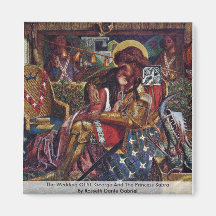 The Wedding Of St. George And The Princess Sabra Refrigerator Magnets