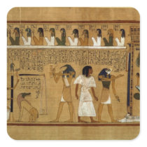 The Weighing of the Heart against Maat's Feather Square Stickers