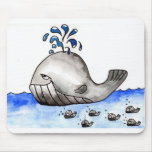 The whale family mousepads