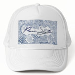 The White and Blue Pure Style Hat