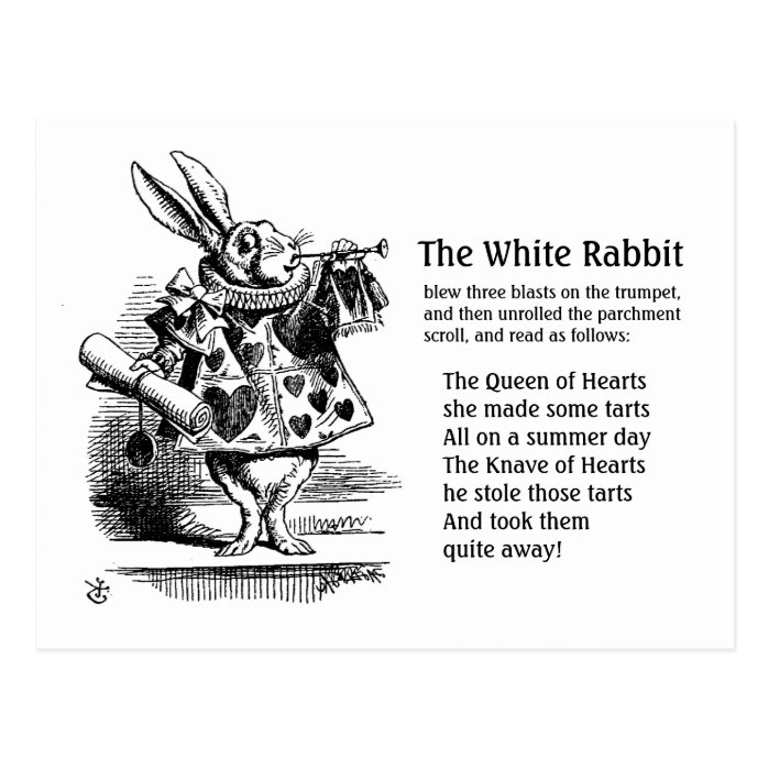The White Rabbit CC0242 Fairy Tale Postcard