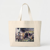 The Whites of Their Eyes by Ken Riley Canvas Bags